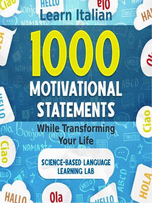 cover image of 1000 Motivational Statements: Learn Italian While Transforming Your Life